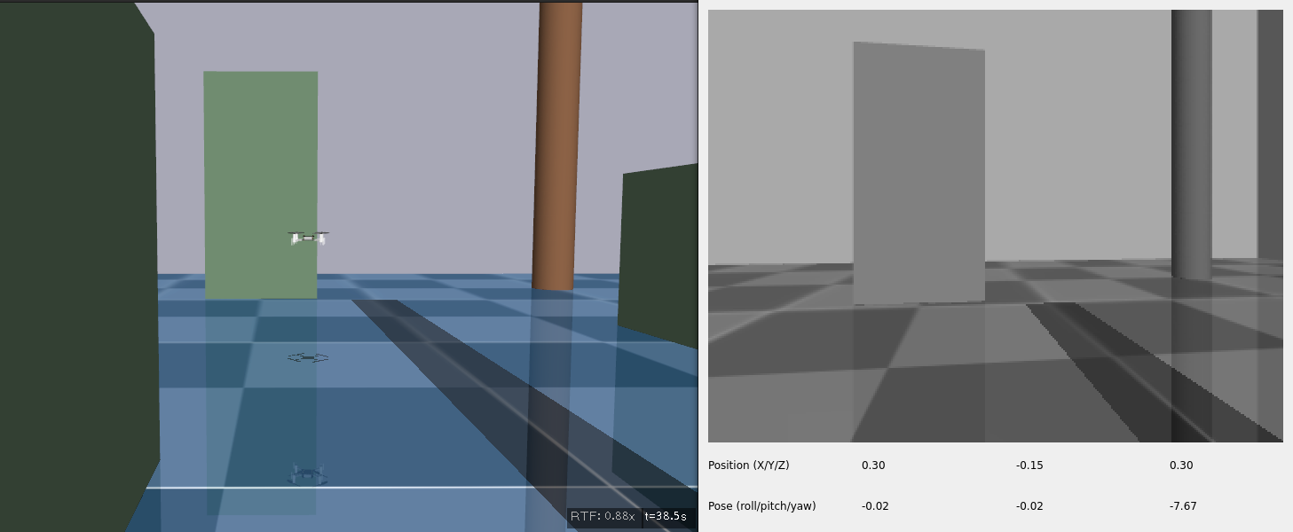CrazySim AI-deck FPV camera simulation with MuJoCo obstacle scene
