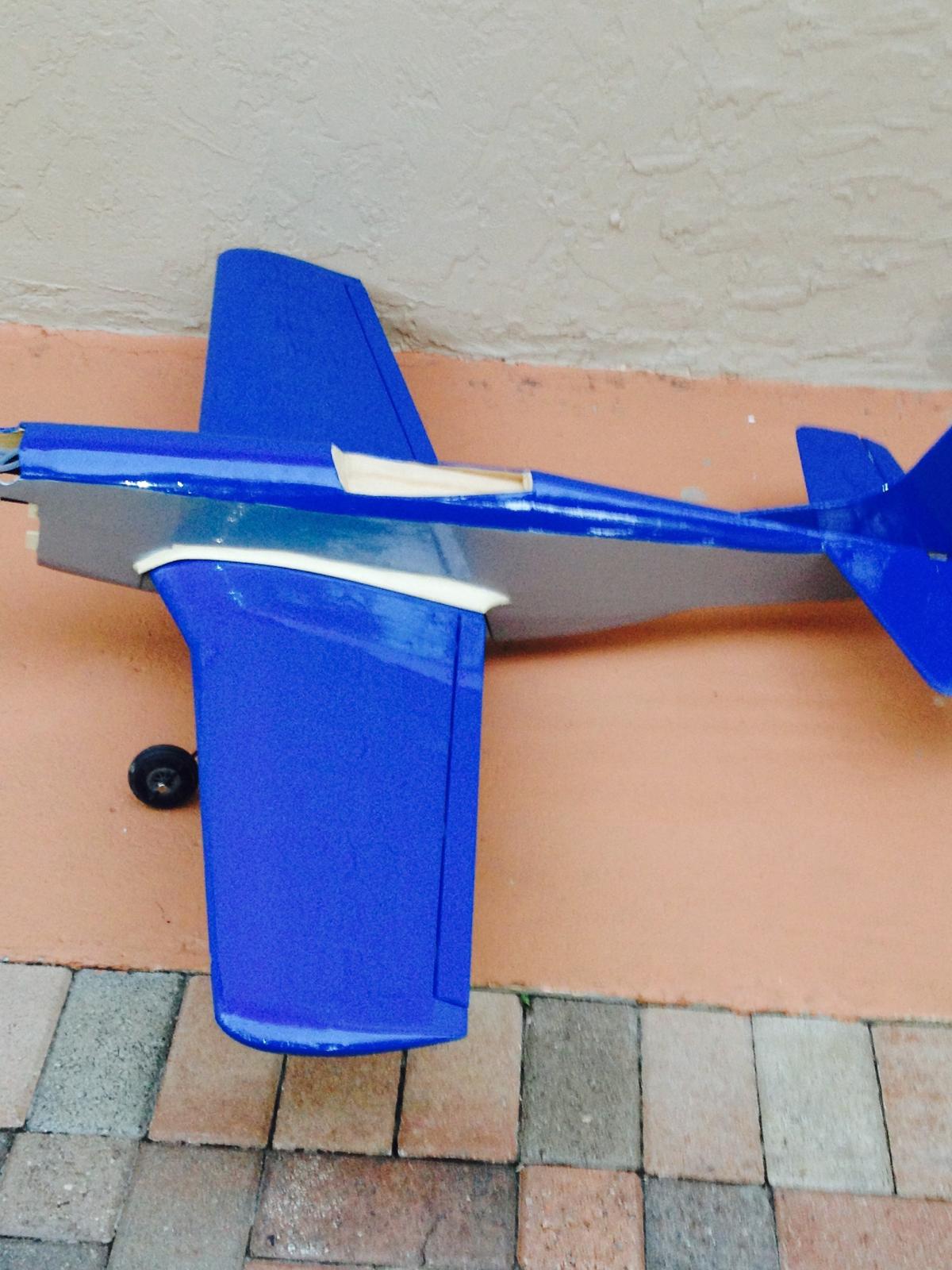 P-51 Mustang after painting in blue livery