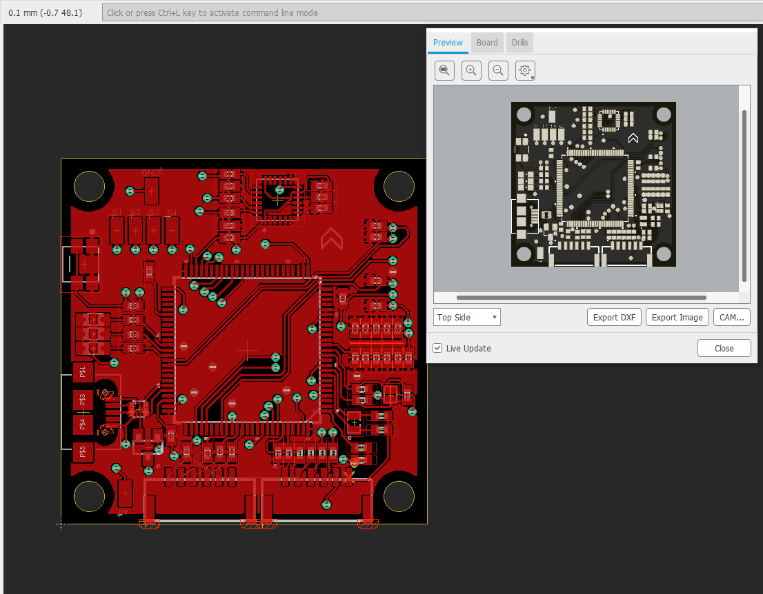 Flight controller PCB layout in EAGLE