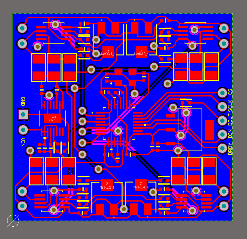 Strain gauge PCB layout